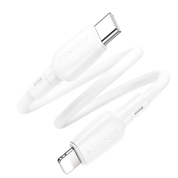 Borofone Cable BX93 Super Power - Typ C to Lightning - PD 20W 0,25 metres white