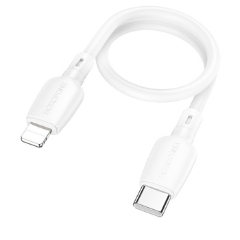 Borofone Cable BX93 Super Power - Typ C to Lightning - PD 20W 0,25 metres white