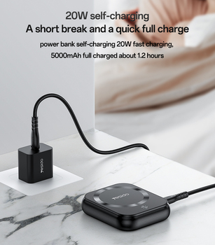 Yesido Power bank 5000mAh YP59 3 w 1 - Typ C - magnetyczny indukcyjny 15W czarny