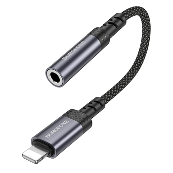 Borofone Adapter BV24 Graceful - Lightning na jack 3,5mm - szary