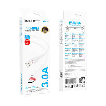 Borofone Cable BX110 Beneficio - USB to Type C - 2,4A 1 metre white