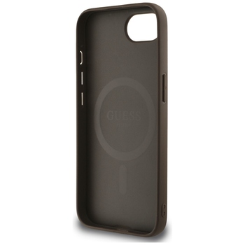 Original Case GUESS 4G Flowers Print MagSafe for Iphone 17e/16e brown