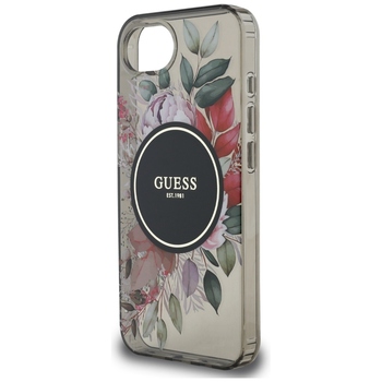 Original Case GUESS IML Flowers MagSafe for Iphone 17e/16e black