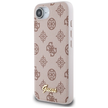 Oryginalne Etui GUESS Peony Script Logo MagSafe do Iphone 17e/16e brązowy