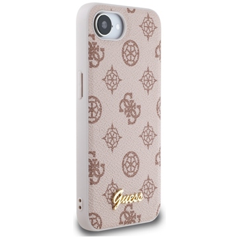 Oryginalne Etui GUESS Peony Script Logo MagSafe do Iphone 17e/16e brązowy
