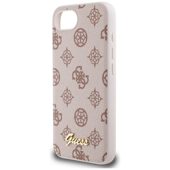 Oryginalne Etui GUESS Peony Script Logo MagSafe do Iphone 17e/16e brązowy