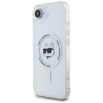 Oryginalne Etui KARL LAGERFELD IML Metal Choupette Head MagSafe do Iphone 17e/16e biały