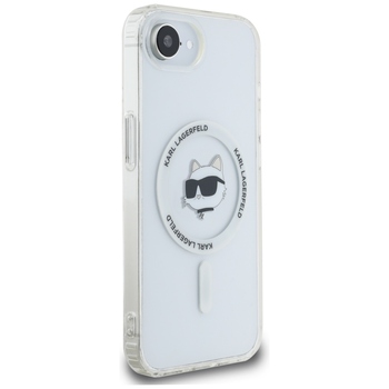 Oryginalne Etui KARL LAGERFELD IML Metal Choupette Head MagSafe do Iphone 17e/16e biały