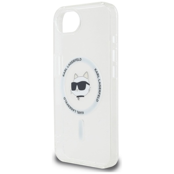 Oryginalne Etui KARL LAGERFELD IML Metal Choupette Head MagSafe do Iphone 17e/16e biały