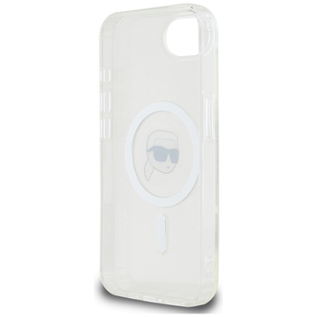 Original Pouch KARL LAGERFELD IML Metal Karl Head MagSafe for Iphone 17e/16e white