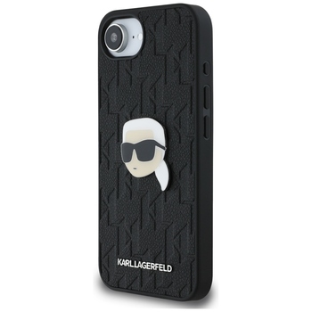 Oryginalne Etui KARL LAGERFELD Monogram Karl Head Pin do Iphone 17e/16e czarny