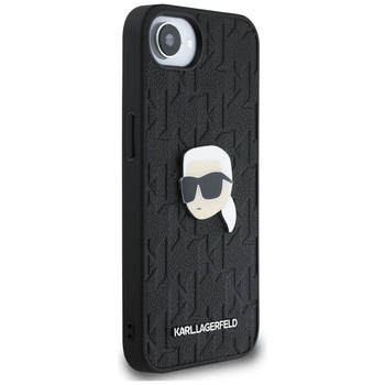 Oryginalne Etui KARL LAGERFELD Monogram Karl Head Pin do Iphone 17e/16e czarny