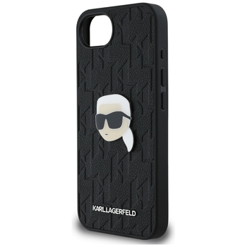 Oryginalne Etui KARL LAGERFELD Monogram Karl Head Pin do Iphone 17e/16e czarny