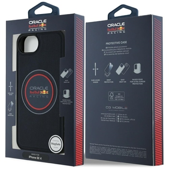 Oryginalne Etui RED BULL Meshed Logo and Red Ring MagSafe do Iphone 17e/16e granatowy
