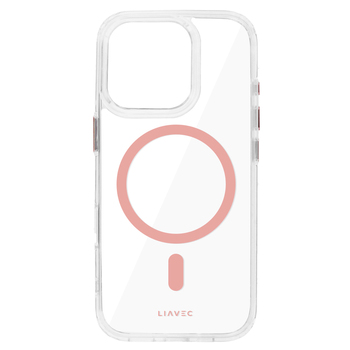 Liavec Glossy Magsafe Clear Case do Iphone 16 Pro Max różowy
