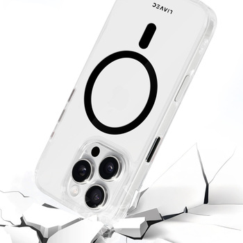 Liavec Glossy Magsafe Clear Case do Iphone 16 Pro Max czarny