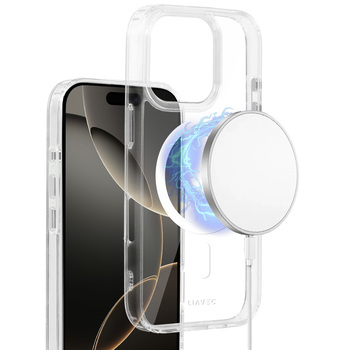 Liavec Glossy Magsafe Clear Case do Iphone 16 Pro Max biały