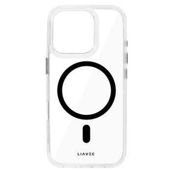 Liavec Glossy Magsafe Clear Case do Iphone 16 Pro black