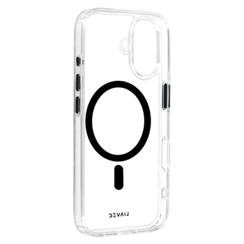 Liavec Glossy Magsafe Clear Case do Iphone 16 black