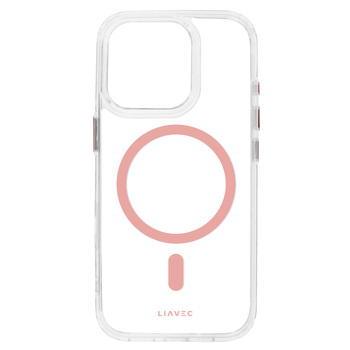 Liavec Glossy Magsafe Clear Case do Iphone 14 Pro pink
