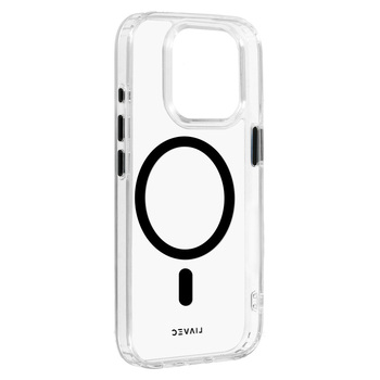Liavec Glossy Magsafe Clear Case do Iphone 15 czarny