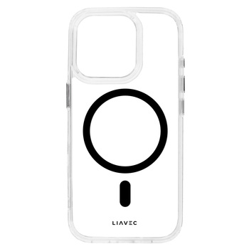 Liavec Glossy Magsafe Clear Case do Iphone 15 czarny