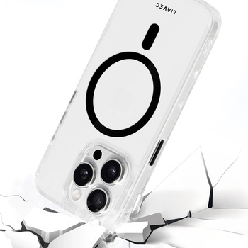 Liavec Glossy Magsafe Clear Case do Iphone 15 czarny