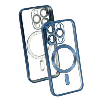Metallic Magsafe Case do Samsung Galaxy S25 Granatowy