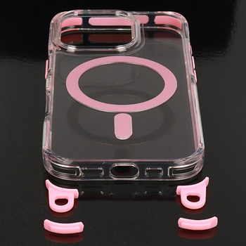 Tel Protect Strap Clear Case do Iphone 17 Pro Max różowy