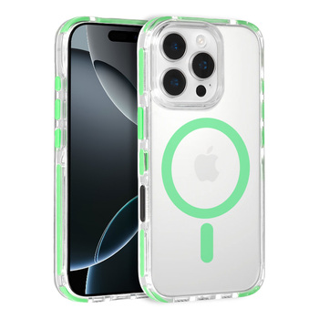 Tel Protect Strap Clear Case for Iphone 17 Pro Max green
