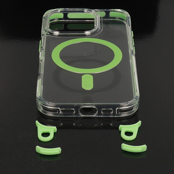 Tel Protect Strap Clear Case for Iphone 17 Pro Max green