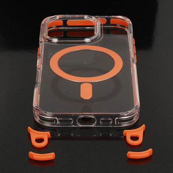 Tel Protect Strap Clear Case do Iphone 17 Pro pomarańczowy