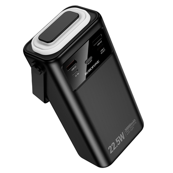 Borofone Power Bank 30000mAh BJ65 High - 2xUSB + Type C - QC 3.0 22,5W + PD 20W with USB, Type C, Lightning and micro USB black