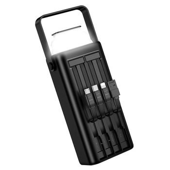 Borofone Power Bank 30000mAh BJ65 High - 2xUSB + Type C - QC 3.0 22,5W + PD 20W with USB, Type C, Lightning and micro USB black