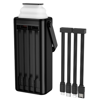 Borofone Power Bank 30000mAh BJ65 High - 2xUSB + Type C - QC 3.0 22,5W + PD 20W with USB, Type C, Lightning and micro USB black