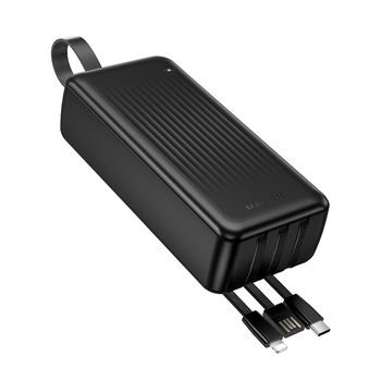 Borofone Power Bank 30000mAh BJ79B Clever - USB - z kablami Typ C i Lightning czarny