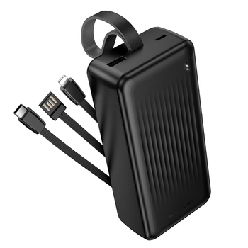 Borofone Power Bank 30000mAh BJ79B Clever - USB -  z kablami Typ C i Lightning czarny