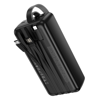Borofone Power Bank 30000mAh BJ79B Clever - USB - z kablami Typ C i Lightning czarny