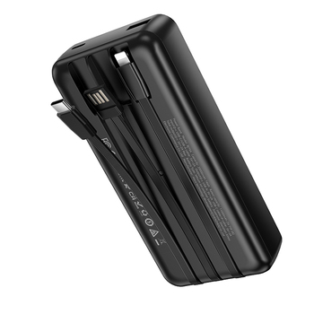 Borofone Power Bank 20000mAh BJ79A Clever - USB - z kablami Typ C i Lightning czarny