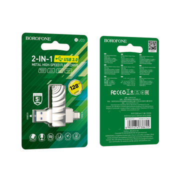 Borofone Pendrive BUD3 Soul USB 3.0 + Typ C 128GB