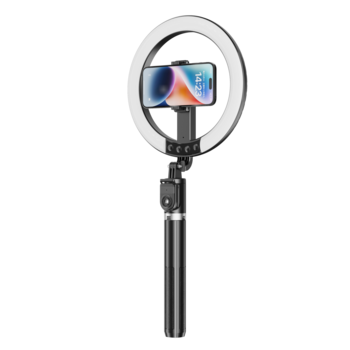 Blavec Lampa pierścieniowa Selfie Aura LED Ring P-55 25cm tripod + pilot + 2,3 metra (RLP55-TRB23) czarny