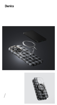Benks Etui Magnetic Armor Vichy Kevlar (BF62) do Iphone 15 Pro Max czarny