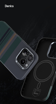 Benks Etui Magnetic Armor Pro Aurora Kevlar 600D (BC66) do Iphone 16 Pro Max (Camera Control Button)