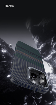 Benks Magnetic Armor Pro Aurora Kevlar 600D Case (CC65) for Iphone 16 Pro (Camera Control Button)