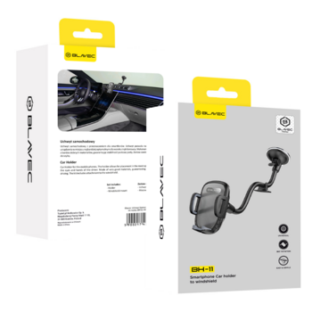 Blavec Uchwyt Samochodowy BH-11 do szyby / deski (BH11-WSB) czarny