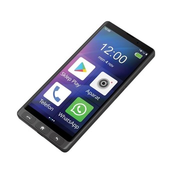Smartfon - MAXCOM MS601 CZARNY + Etui Przezroczyste
