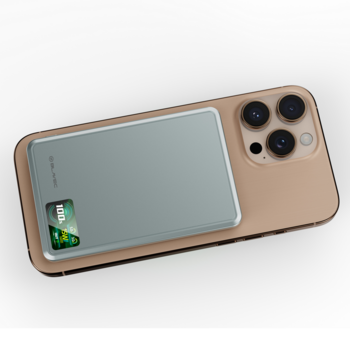 Blavec Power Bank 10000mAh BJ-03 Slim 13,5mm - Typ C - 22,5W magnetyczny indukcyjny Magsafe 3 w 1 (PBBJ03-MC10G) szary aluminium