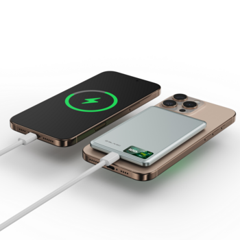 Blavec Power Bank 10000mAh BJ-03 Slim 13,5mm - Typ C - 22,5W magnetyczny indukcyjny Magsafe 3 w 1 (PBBJ03-MC10G) szary aluminium