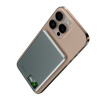 Blavec Power Bank 5000mAh BJ-03 Ultra Slim 7,8mm - Typ C - 22,5W magnetyczny indukcyjny Magsafe 3 w 1 (PBBJ03-MC5G) szary