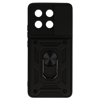 Slide Camera Armor Case for Xiaomi Poco X6 Pro 5G Black